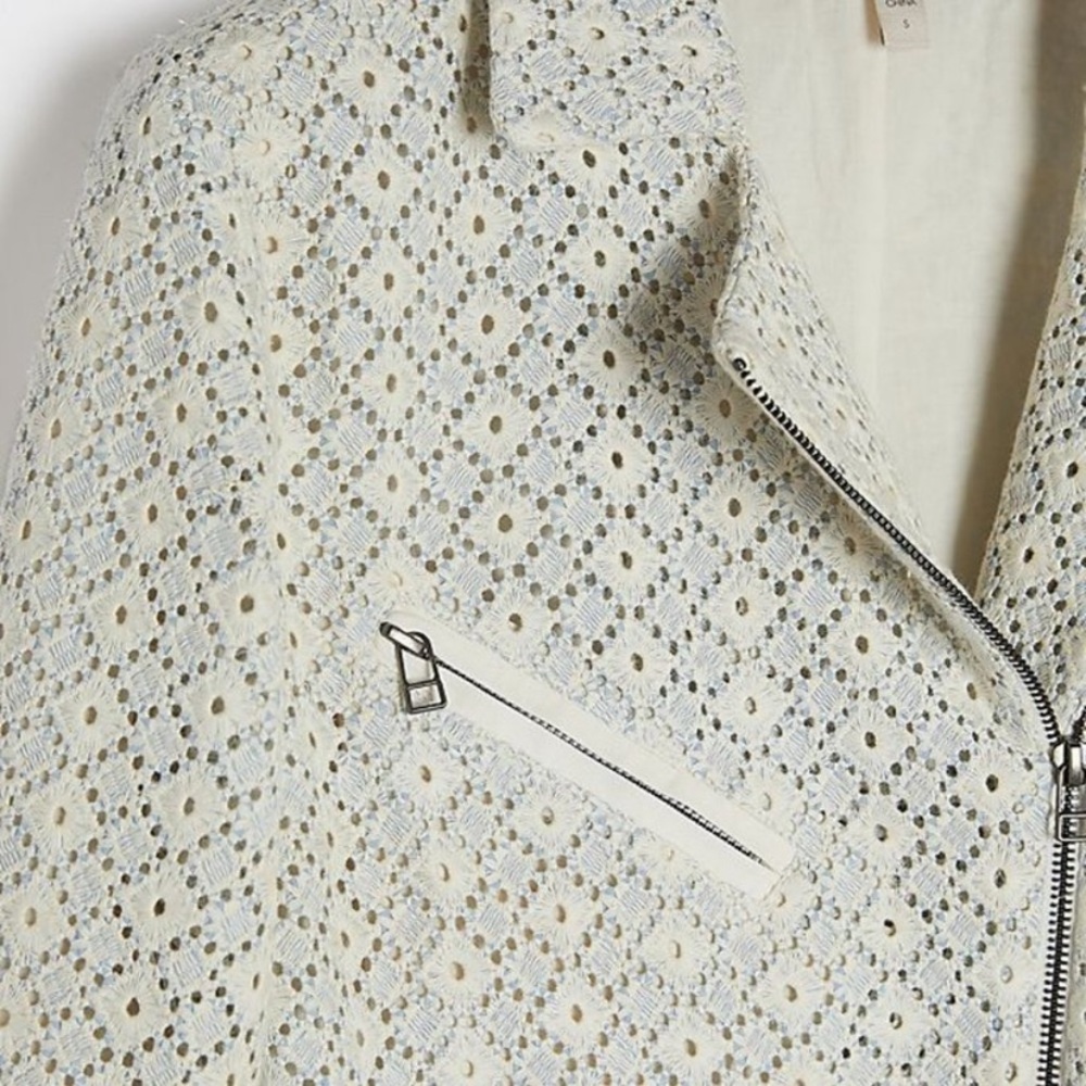Anthro Dolan Rossi Eyelet Moto Jacket - Picture 3 of 8